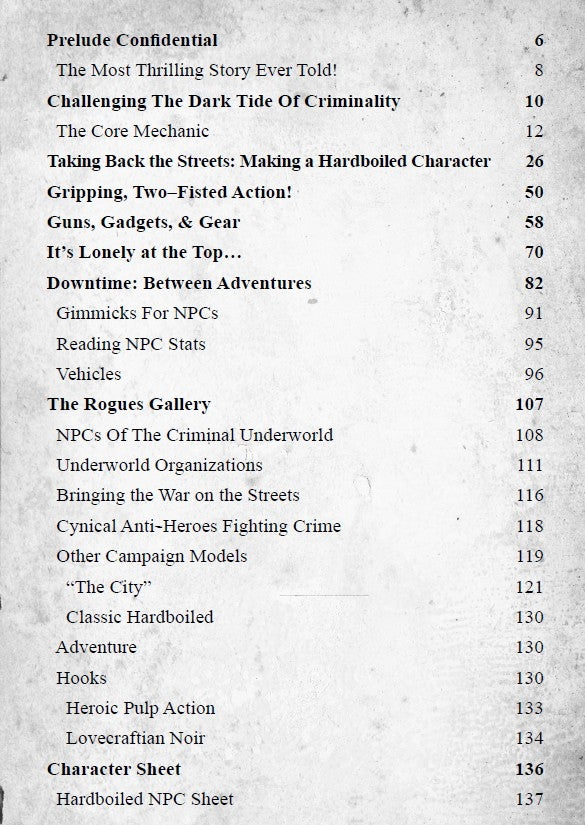 Hardboiled - A Pulp Noir RPG of Mystery, Mayhem, & the Macabre