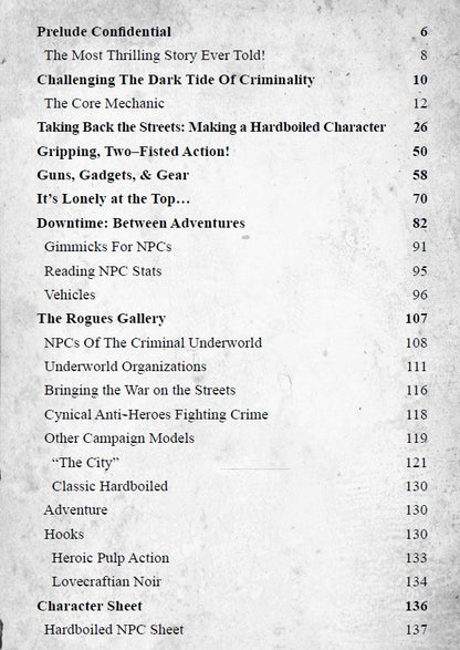 Hardboiled - A Pulp Noir RPG of Mystery, Mayhem, & the Macabre