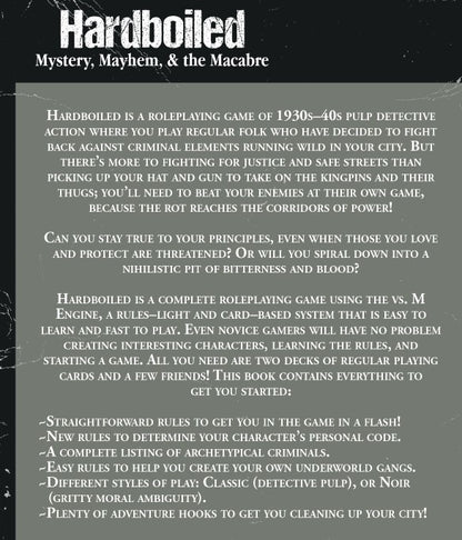 Hardboiled - A Pulp Noir RPG of Mystery, Mayhem, & the Macabre
